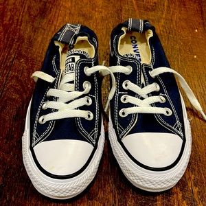 New Size 6 Navy Converse Chuck Taylor Sling Back Shoes Sneakers. Only tried on!
